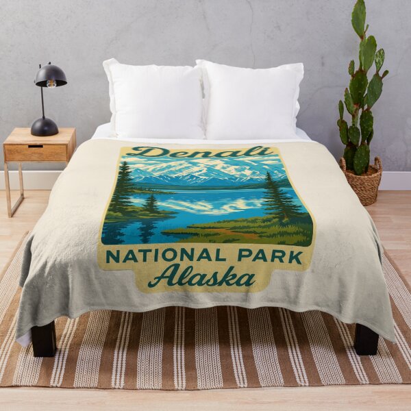 Item preview, Denali National Park Retro Mountain Wilderness designed and sold by Gideon Emmerich.