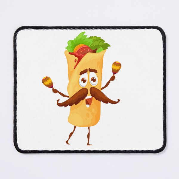 Item preview, Funny Taco Character With Mustache designed and sold by RanoStore.