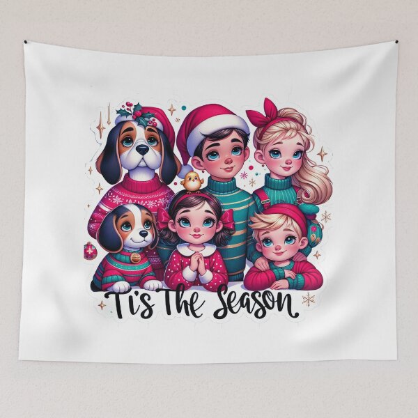Item preview, Modern Realistic Peanuts Christmas Sticker Prompt: High-Quality 'Tis the Season Design designed and sold by ARTCREATESHOP.