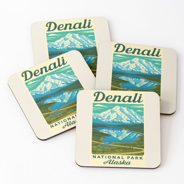 Item preview, Denali National Park Retro Mountain Wilderness designed and sold by Gideon Emmerich.