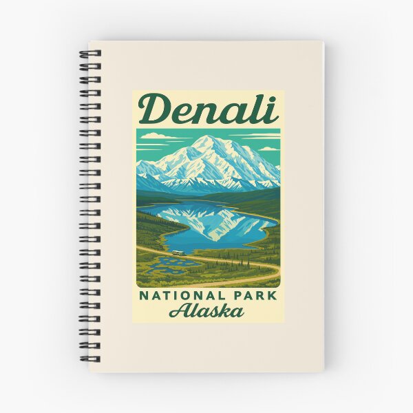Item preview, Denali National Park Retro Mountain Wilderness designed and sold by Gideon Emmerich.