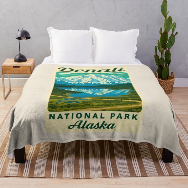 Item preview, Denali National Park Retro Mountain Wilderness designed and sold by Gideon Emmerich.