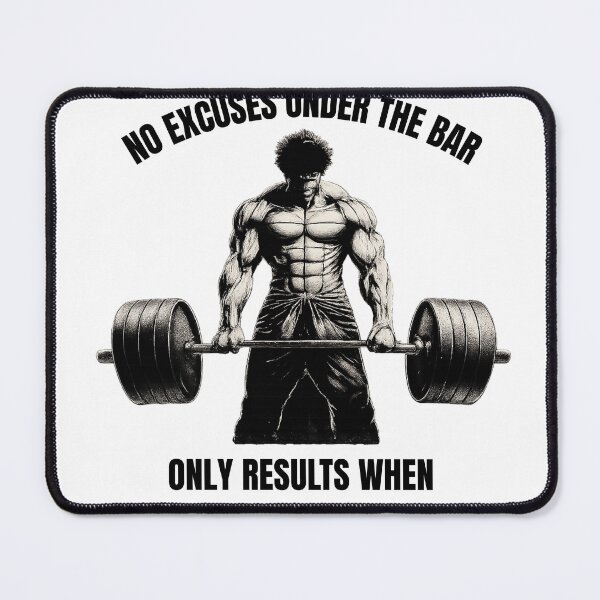 Item preview, Gym motivation - "No excuses under the bar only results when you stand back up" designed and sold by MuscleMind.
