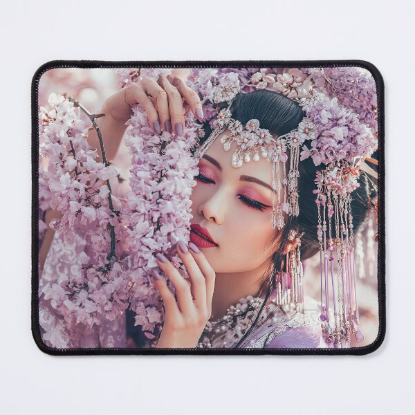 Item preview, woman with flowers Japan designed and sold by EgonZ9.