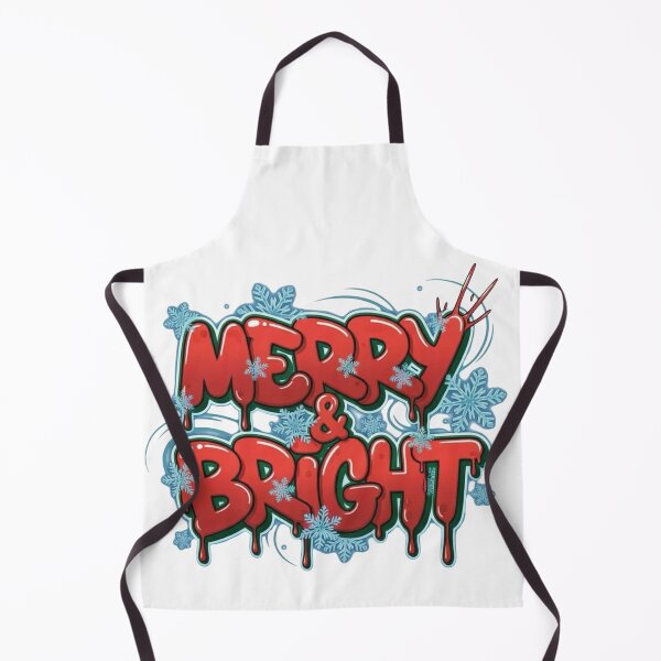 Item preview, MERRY & BRIGHT" Bubble Graffiti Christmas T-Shirt Design designed and sold by VandalMuse.