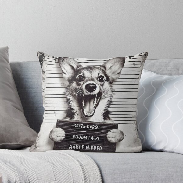 Item preview, Funny Corgi Mugshot – “Ankle Nipper” Pembroke Corgi Prison Graphic designed and sold by Kmcantley.