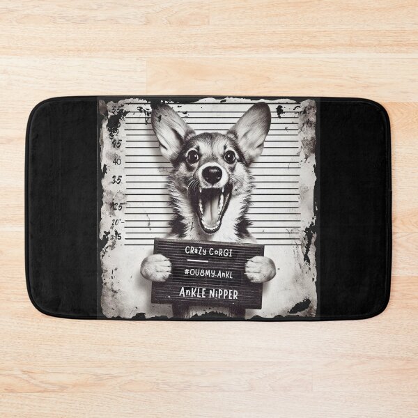 Item preview, Funny Corgi Mugshot – “Ankle Nipper” Pembroke Corgi Prison Graphic designed and sold by Kmcantley.