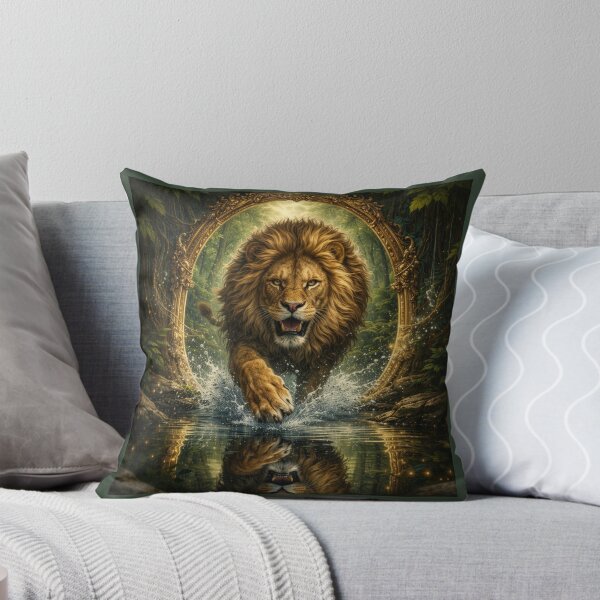 Item preview, Lion Portal Guardian – Majestic King of the Forest designed and sold by GeoWild Designs.
