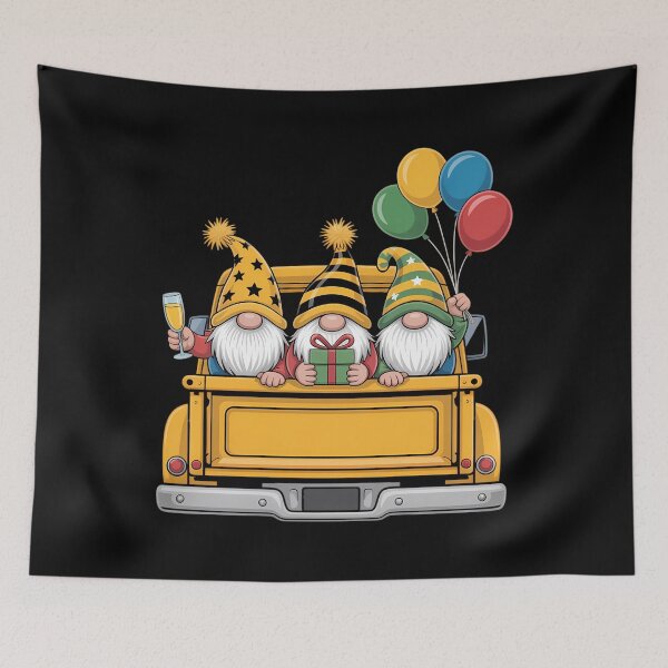 Item preview, New Years Truck Gnomes Cute designed and sold by tiekanamac.