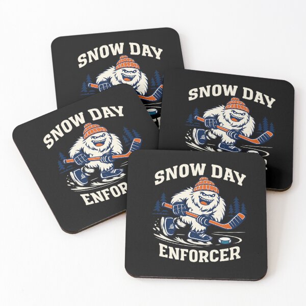 Item preview, Snow Day Enforcer  | Funny Bigfoot Hockey T-Shirt Winter Design designed and sold by DailyDrivesct.