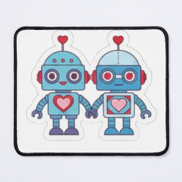 Item preview, Vintage Bot Romance Retro Robot Soulmates designed and sold by ZyVoAli.