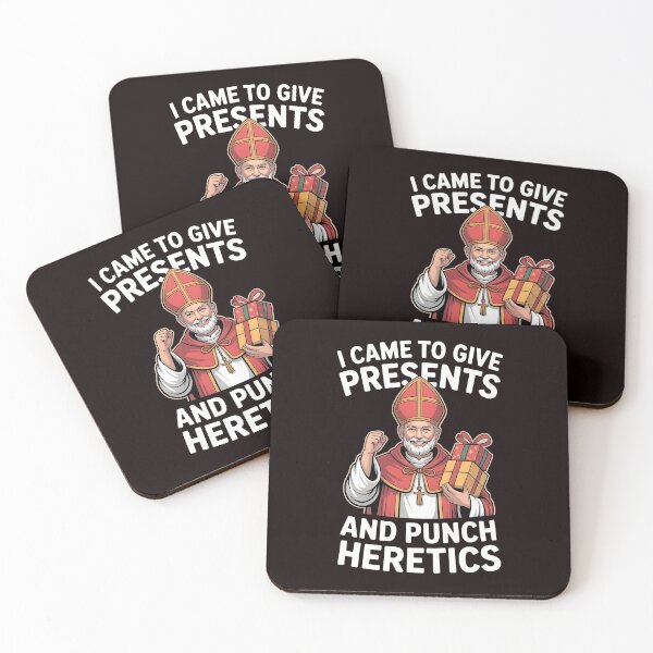 Item preview, I Came to Give Presents and Punch Heretics – St Nicholas Icon Humor designed and sold by Redgiant87x.