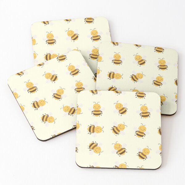 Item preview, Cute Honey Bees Pattern – Yellow & Black Bee Seamless Design designed and sold by SunnyIris.