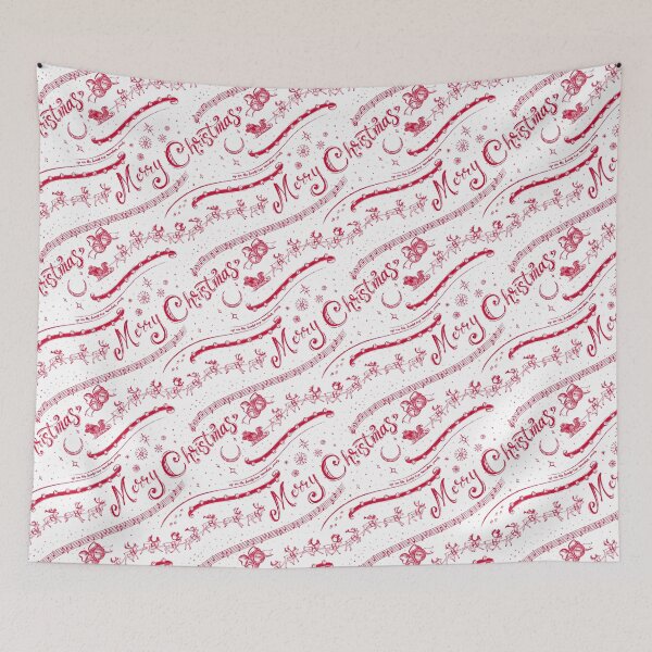 Item preview, Red Toile Reindeer Christmas Pattern designed and sold by AceThrasoART.