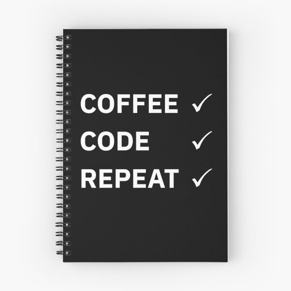 Item preview, Coffee Code Repeat – Funny Programmer Coffee Coding Quote designed and sold by p-frosty-design.