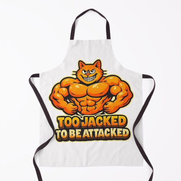 Item preview, 90s Muscular Cartoon Cat Gym Humor designed and sold by Pixostick.