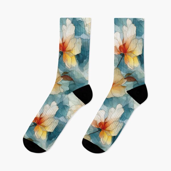 Item preview, Elegant Floral Glass Effect Seamless Pattern  designed and sold by SylvieVibes.