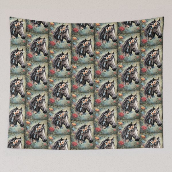 Item preview,  Brown horse in flowers. designed and sold by MagelliShop.