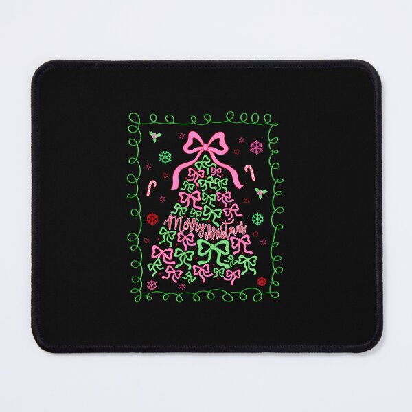 Item preview, Preppy Merry Christmas Coquette Pink Bow Tree Xmas Holiday designed and sold by WayTBeenkenArt.