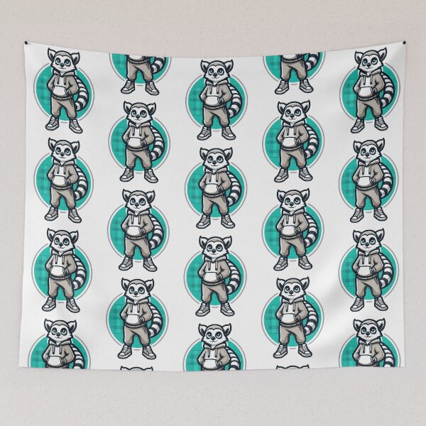 Item preview, Cool Lemur Character – Cute Streetwear Animal Illustration designed and sold by Dogandesighn.
