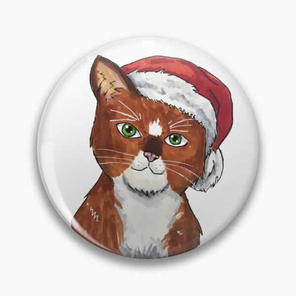 Item preview, Orange cat in Santa Hat designed and sold by Tehangelic101.