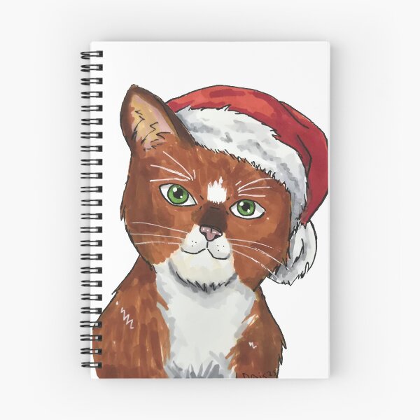 Item preview, Orange cat in Santa Hat designed and sold by Tehangelic101.