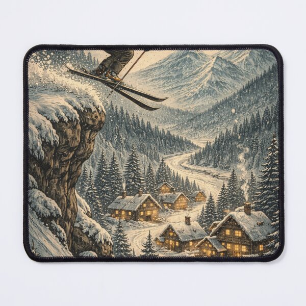 Item preview, Ski Jumping Under the Winter Moon designed and sold by CzipipitoStudio.