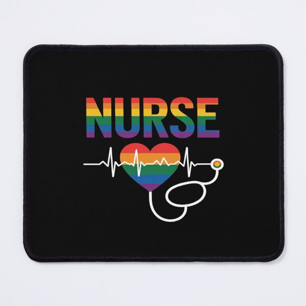 Item preview, Nurse LGBT Flag Registered Nursing RN Rainbow Gay Pride  designed and sold by MythWoot.