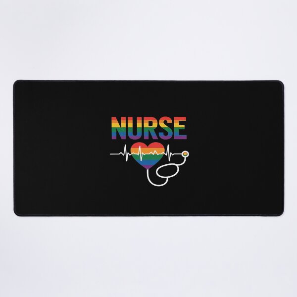Item preview, Nurse LGBT Flag Registered Nursing RN Rainbow Gay Pride designed and sold by MythWoot.