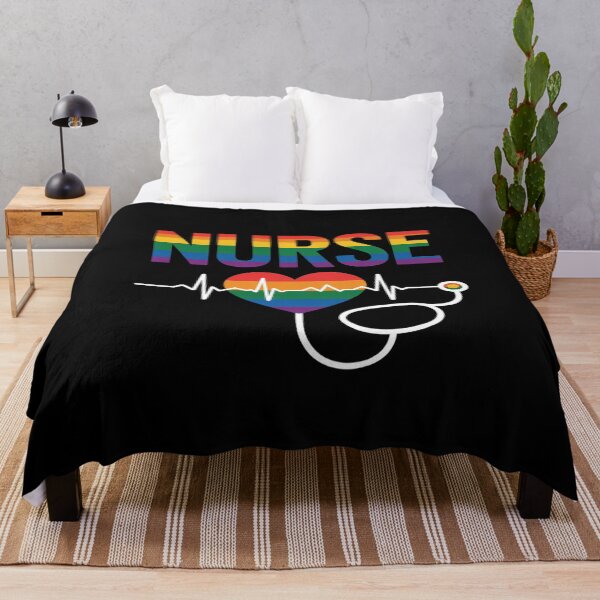 Item preview, Nurse LGBT Flag Registered Nursing RN Rainbow Gay Pride  designed and sold by MythWoot.