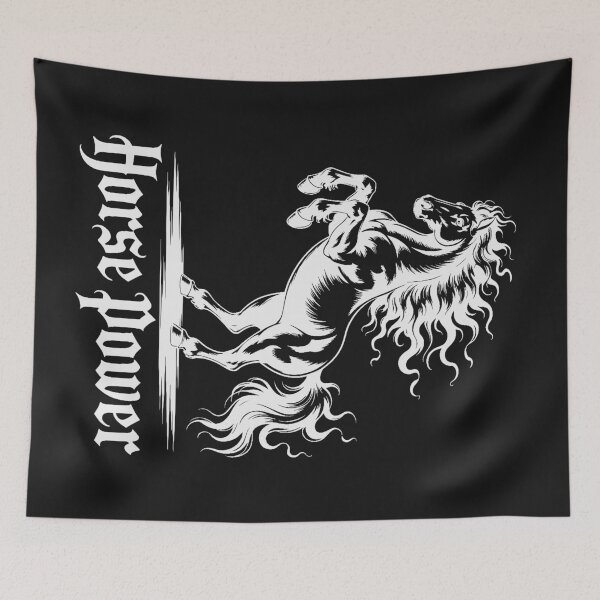 Item preview, Fire Horse Power, Black and White, Tatoo Style designed and sold by SolaoLab.