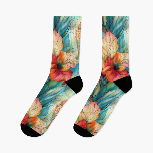 Item preview,  Elegant Floral Glass Effect Seamless Pattern  designed and sold by SylvieVibes.