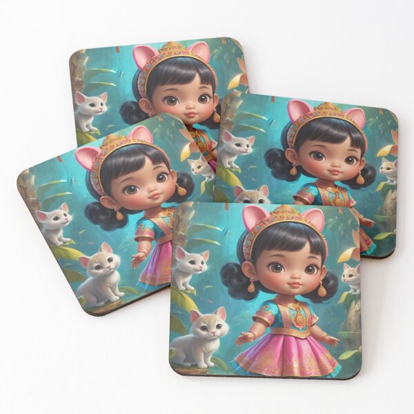 Item preview, Girl with animal friends designed and sold by Sweet Dreams Ambience.
