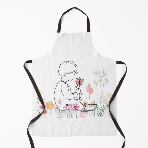 Item preview, A boy is picking flowers in the field. designed and sold by VanillaVicArt.