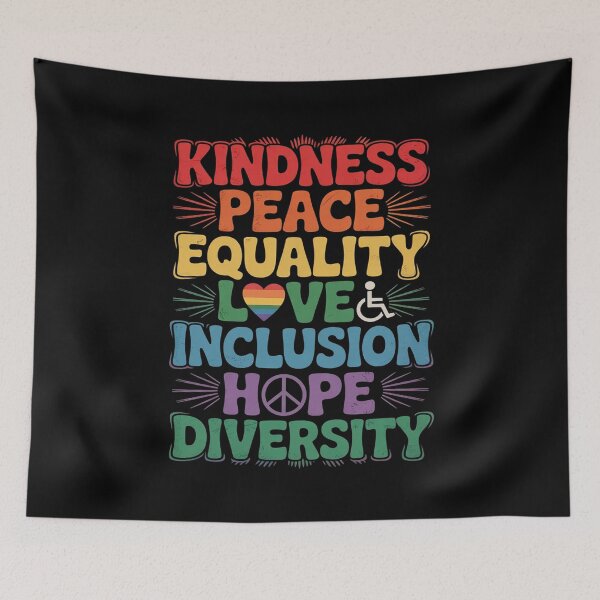 Item preview, LGBT Kindness Peace Equality Love Inclusion Hope Diversity 1  designed and sold by PowAcademy.