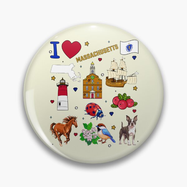 Item preview, I Heart Massachusetts Travel & Souvenir Art | New England Pride designed and sold by mashmosh.