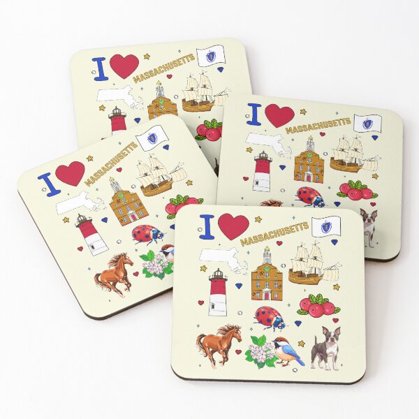 Item preview, I Heart Massachusetts Travel & Souvenir Art | New England Pride designed and sold by mashmosh.