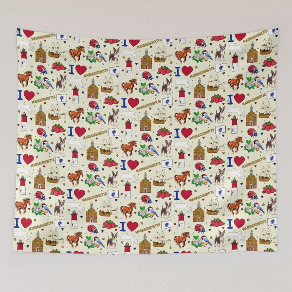 Item preview, I Heart Massachusetts Travel & Souvenir Art | New England Pride designed and sold by mashmosh.