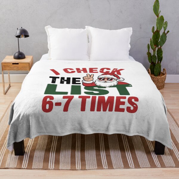 Item preview, Funny Santa: I Check List 6-7 Times, Holiday Humor, Funny Santa Christmas Design designed and sold by Merchall store.