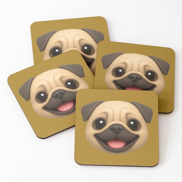 Item preview, Happy Pug Emoji designed and sold by Cats and Other Things.