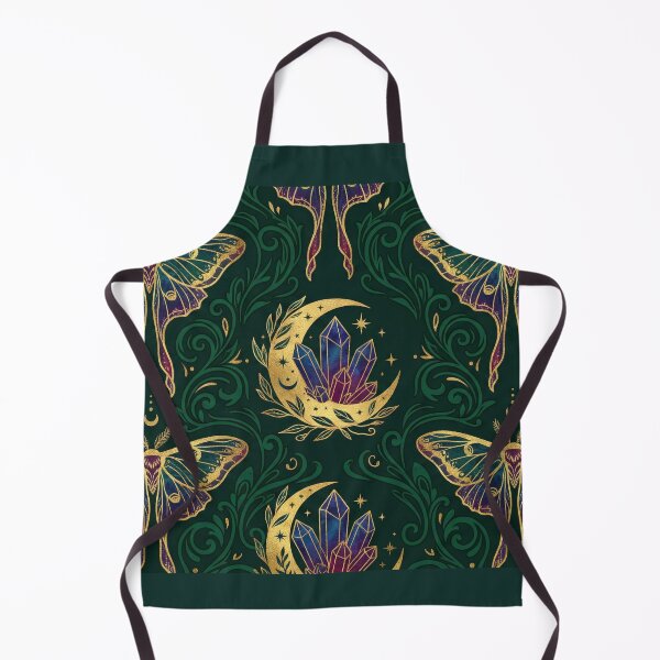 Item preview, Mystical Luna Moth & Crystal Pattern – Gothic Celestial Art Nouveau Illustration designed and sold by ethnicdigital.