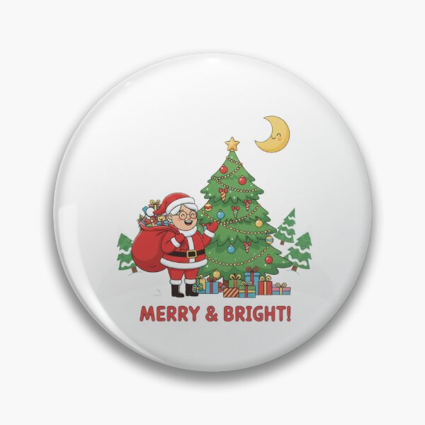 Item preview, Cute Mrs. Claus Mother Christmas with Gifts and Decorated Tree - Merry & Brig designed and sold by Satpura punti baba .