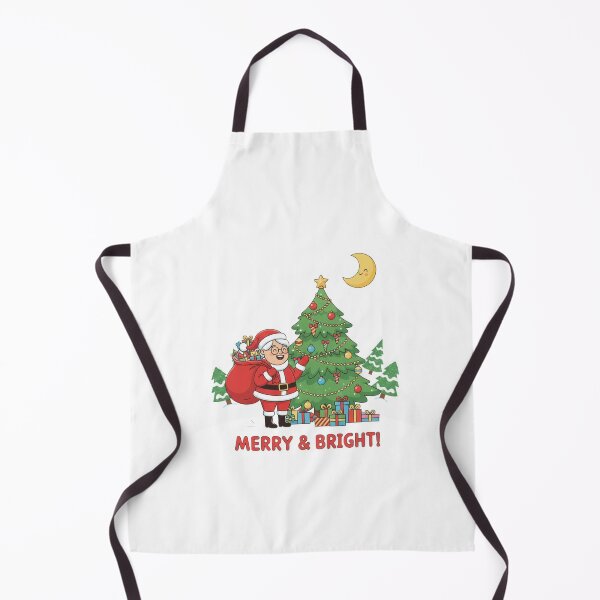 Item preview, Cute Mrs. Claus Mother Christmas with Gifts and Decorated Tree - Merry & Brig designed and sold by Satpura punti baba .