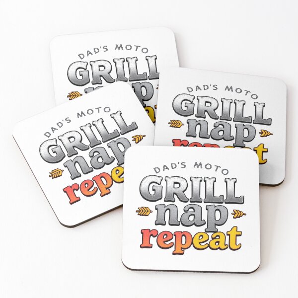 Item preview, Dad's Motto Grill Nap Repeat Funny Father designed and sold by SholoStudio.