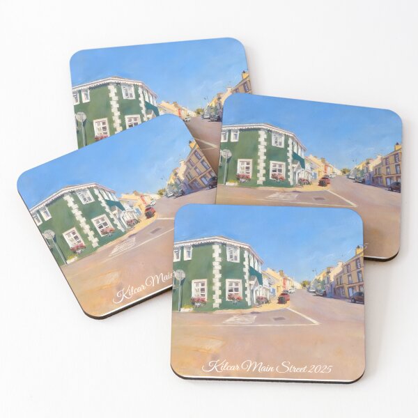 Item preview, Kilcar Main Street oil painting format Co Donegal designed and sold by OliDesigns.