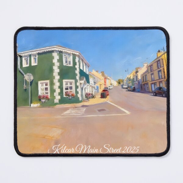 Item preview, Kilcar Main Street oil painting format Co Donegal designed and sold by OliDesigns.