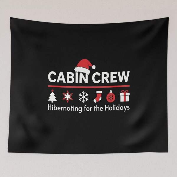 Item preview, Cabin Crew Hibernating for the Holidays: Winter Travel Humor, Cozy Seasonal Quote Retro Graphic Art designed and sold by Merchall  store.