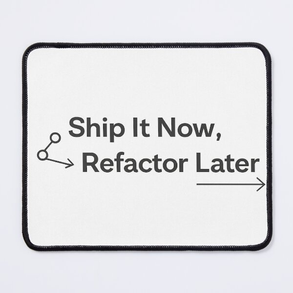 Item preview, Ship It Now, Refactor Later — Developer Workflow Quote designed and sold by techy-rrr.