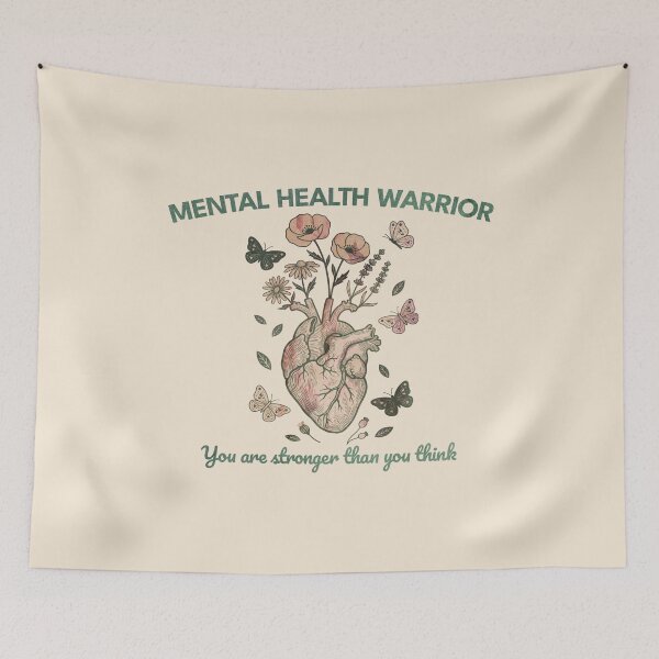 Item preview, Mental Health Warrior - Botanical Heart Empowerment Design designed and sold by gringoods.