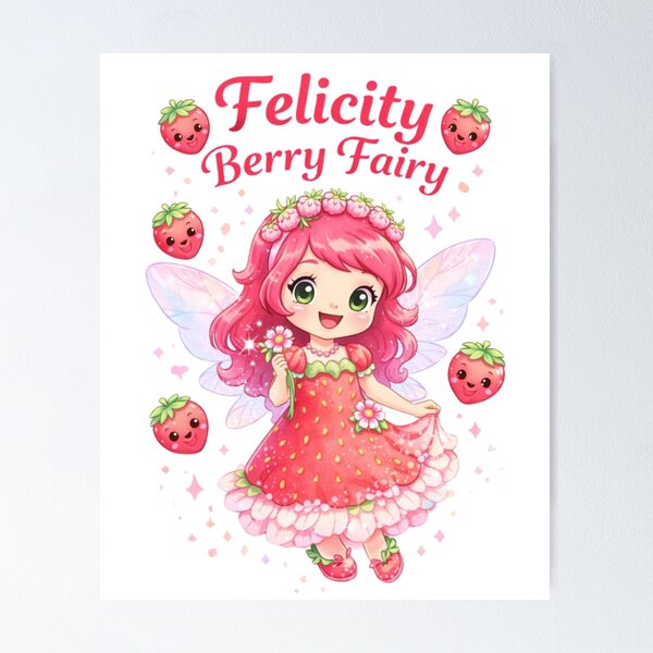 Item preview, Felicity Berry Fairy – Cute Strawberry Fairy Princess Kids Design designed and sold by TeesNtotes.